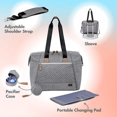 Dikaslon diaper bag tote main compartment spacious for bottles and diapers