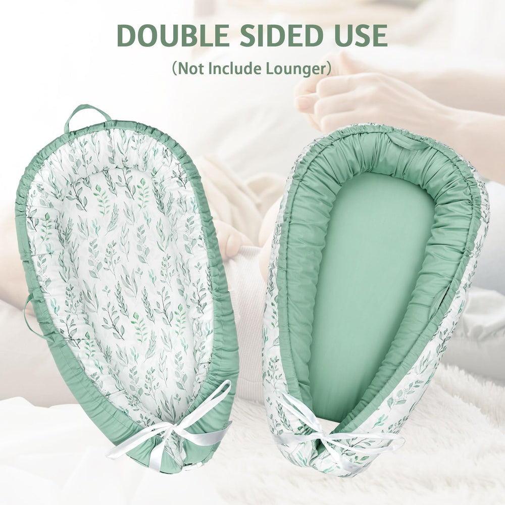 DILIMI adjustable-fit cover demonstrates size compatibility with most baby nests.