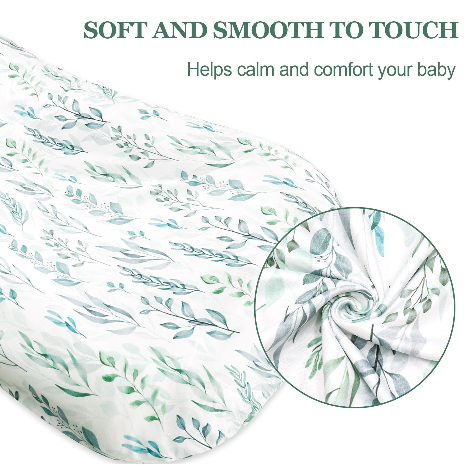 DILIMI lounger cover features envelope closure to protect baby's hair and skin.