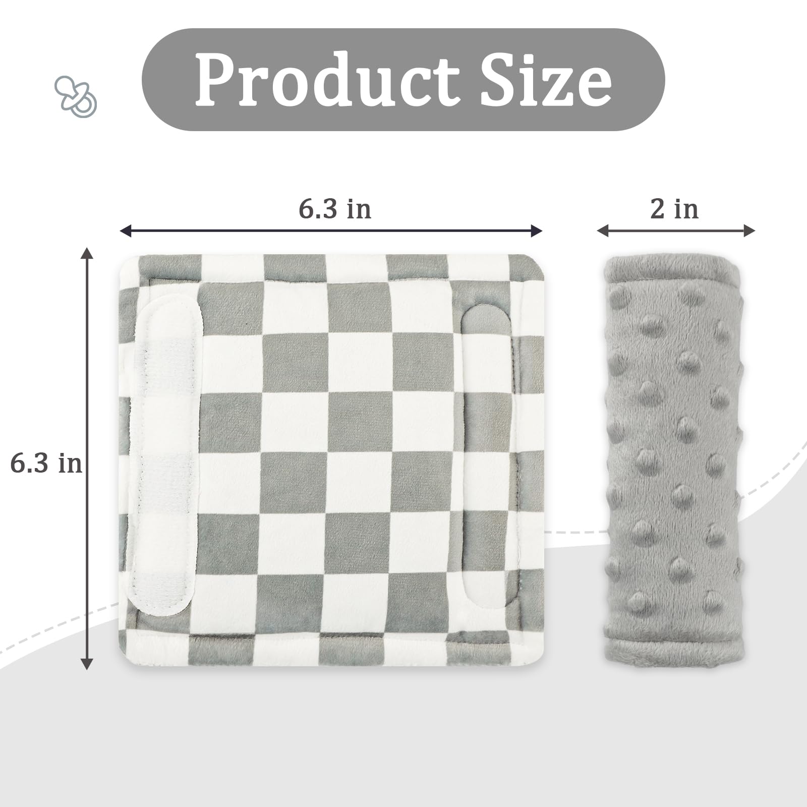 dilimi belt cover closeup shows plush minky texture for gentle car rides