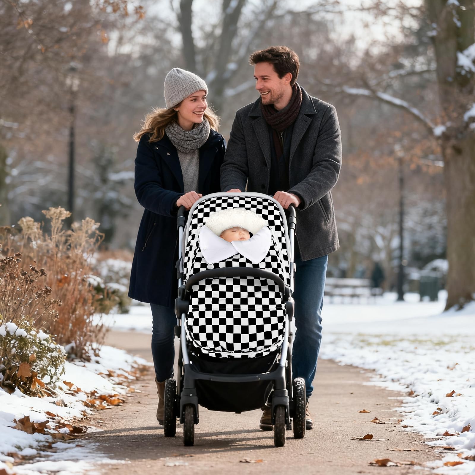 DILIMI car seat cover packaged as a gift-ready baby shower option.