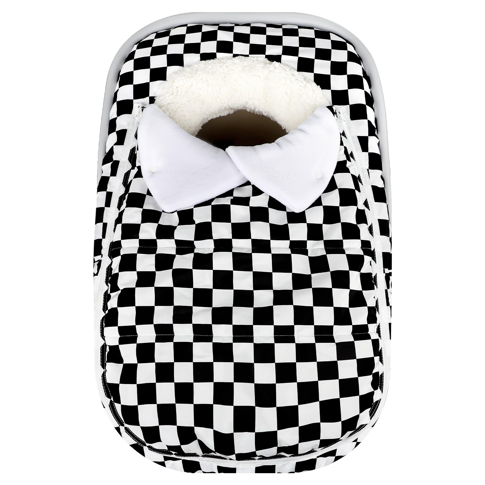 DILIMI car seat cover with winter windproof design keeps newborn warm.