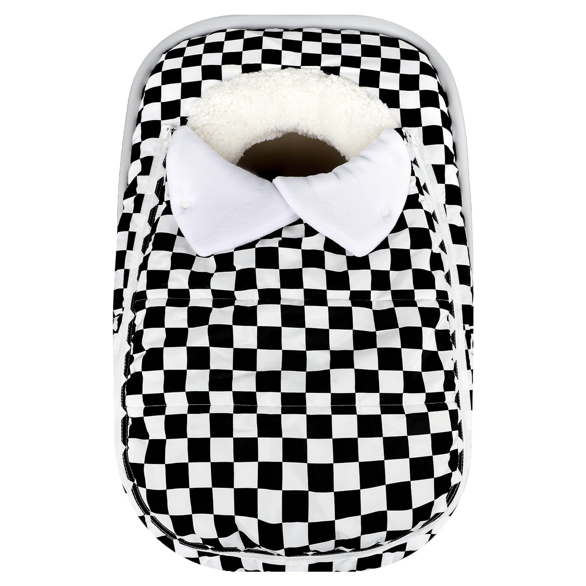 DILIMI car seat cover with winter windproof design keeps newborn warm.