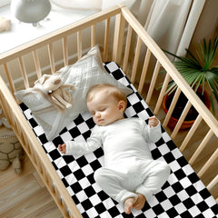 DILIMI crib sheet close-up jersey-knit fabric promotes gentle touch for baby skin