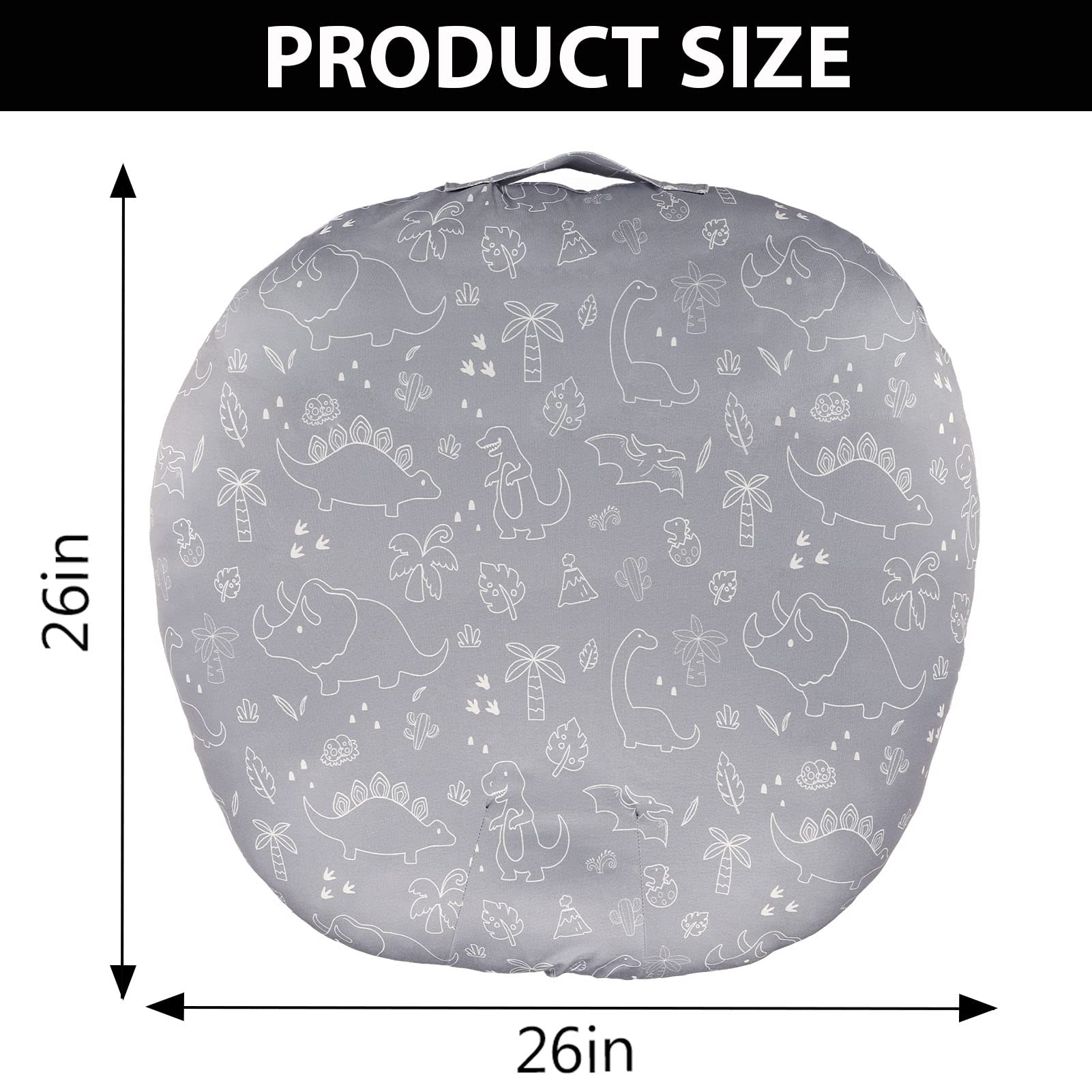 DILIMI dinosaur-pattern lounger cover adds cute nursery decor