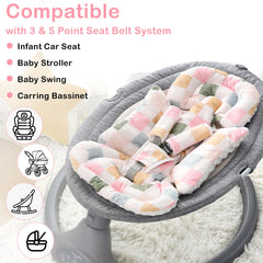 DILIMI head support with minky dots provides soft, breathable cushion for newborns