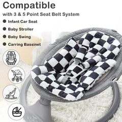 DILIMI infant car seat insert full body support cushions arms and back for all-day comfort.