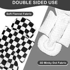 DILIMI infant car seat insert two-sided design offers soft flannel and minky options.