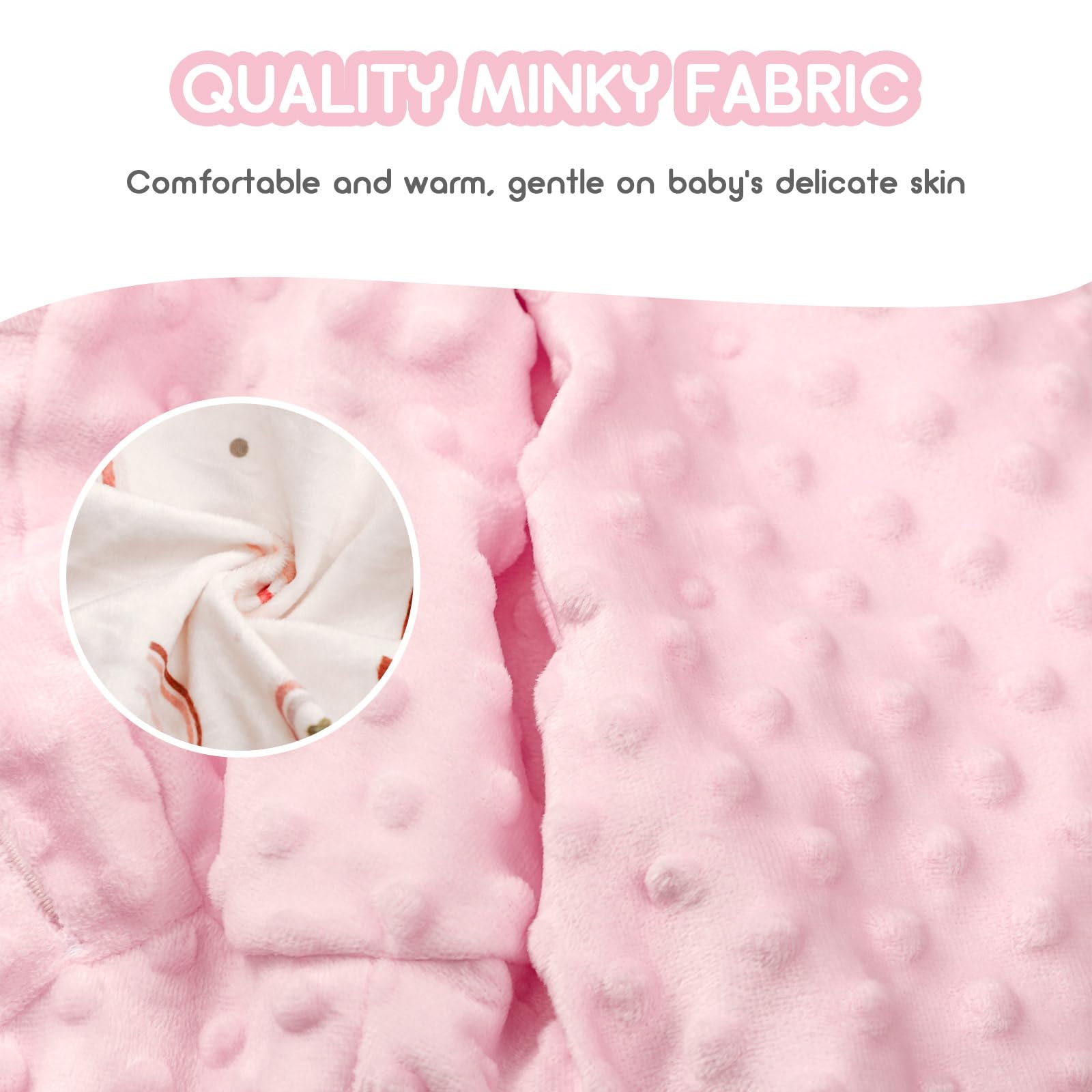 DILIMI Minky seat cover fits Bumbo seats securely for quick setups.
