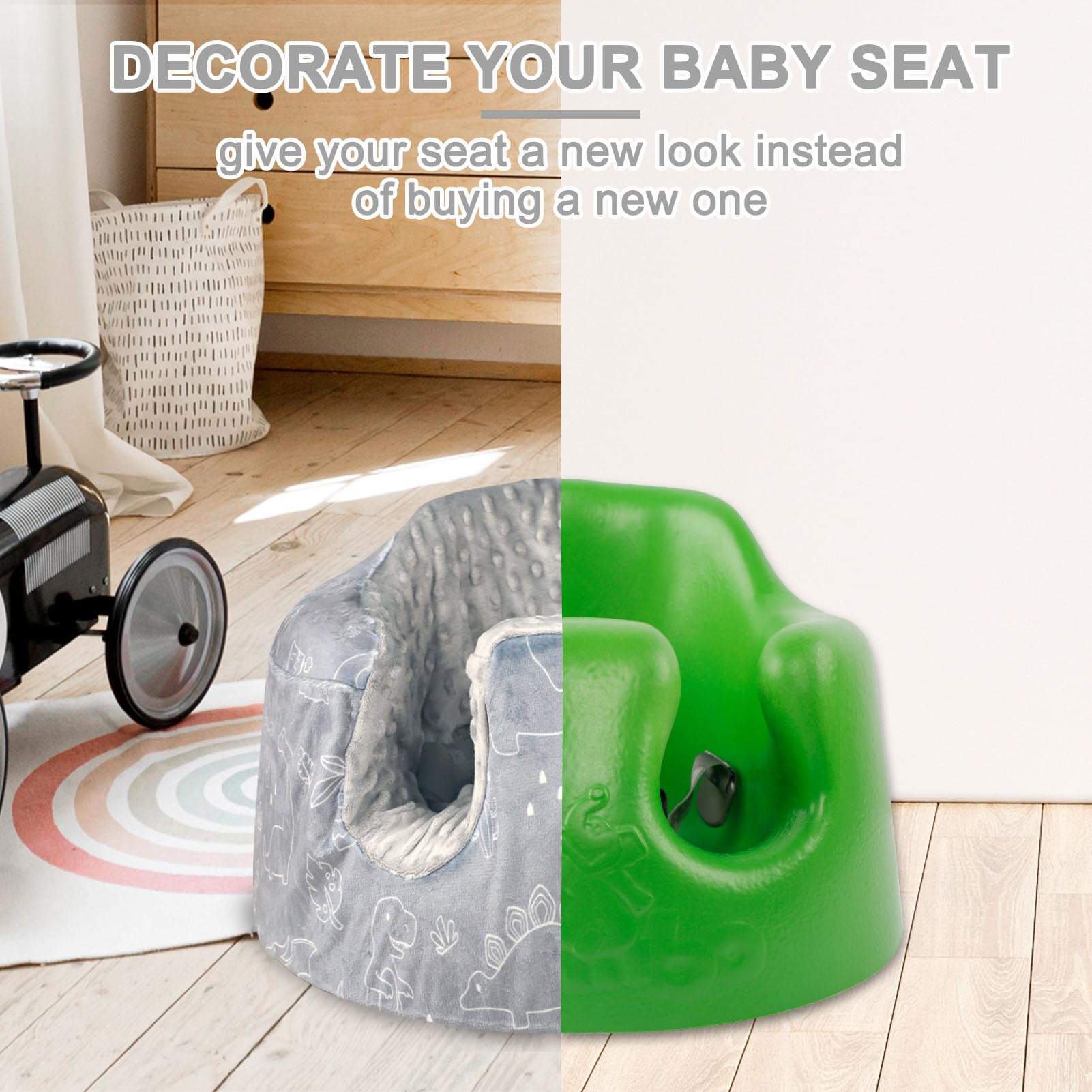DILIMI Minky seat cover carrying handle enables convenient transport.