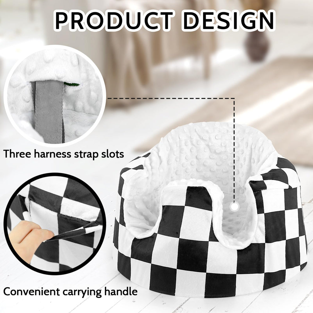 DILIMI Minky Seat Cover includes a carry handle for on-the-go parents.
