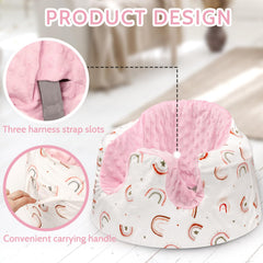 DILIMI Minky seat cover features soft warmth and plush feel for baby comfort.