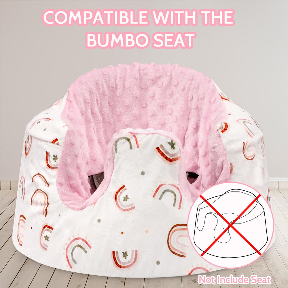 DILIMI Minky seat cover has three harness slots for easy secure installation.
