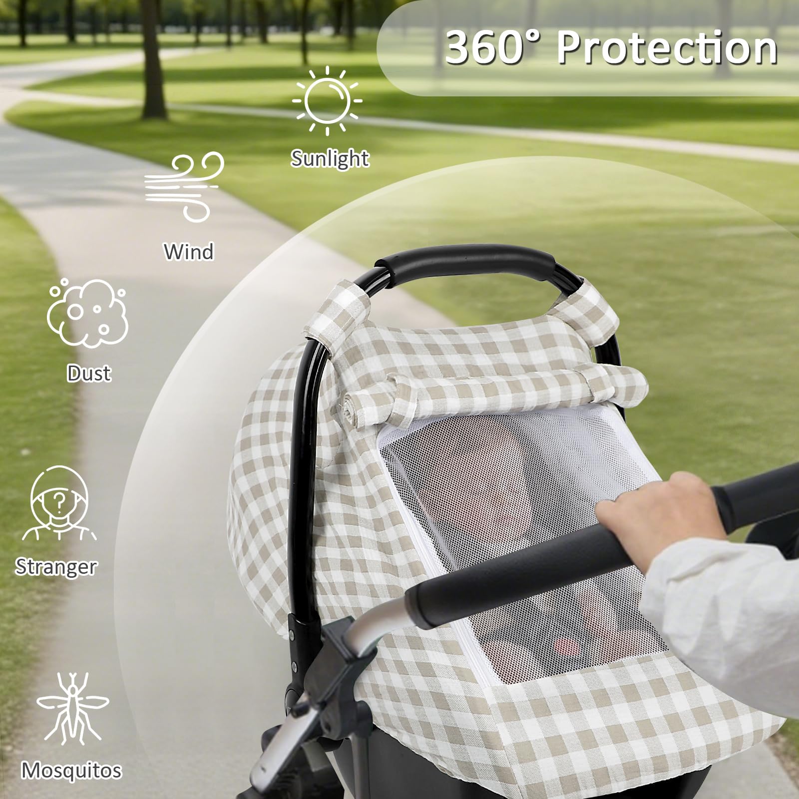 DILIMI muslin cotton breathable fabric keeps baby comfortable.