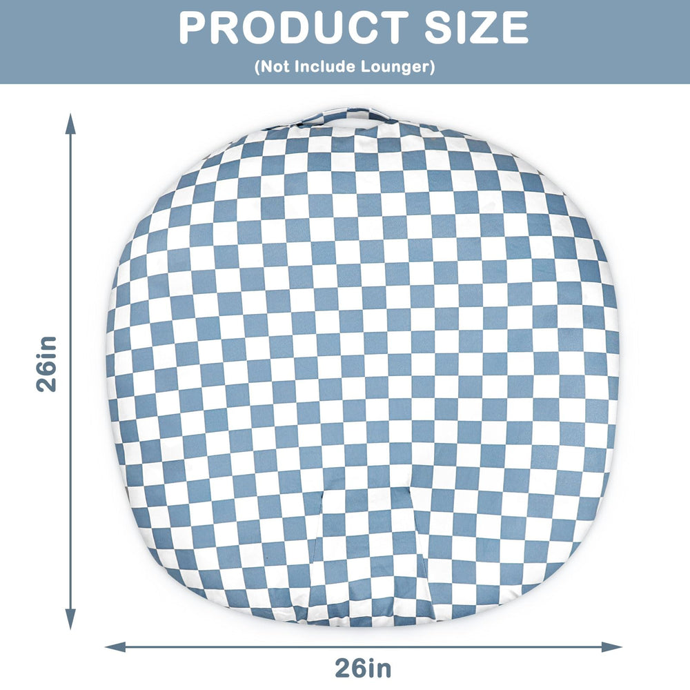 DILIMI blue checkerboard pattern adds cute nursery style while keeping fabric durable