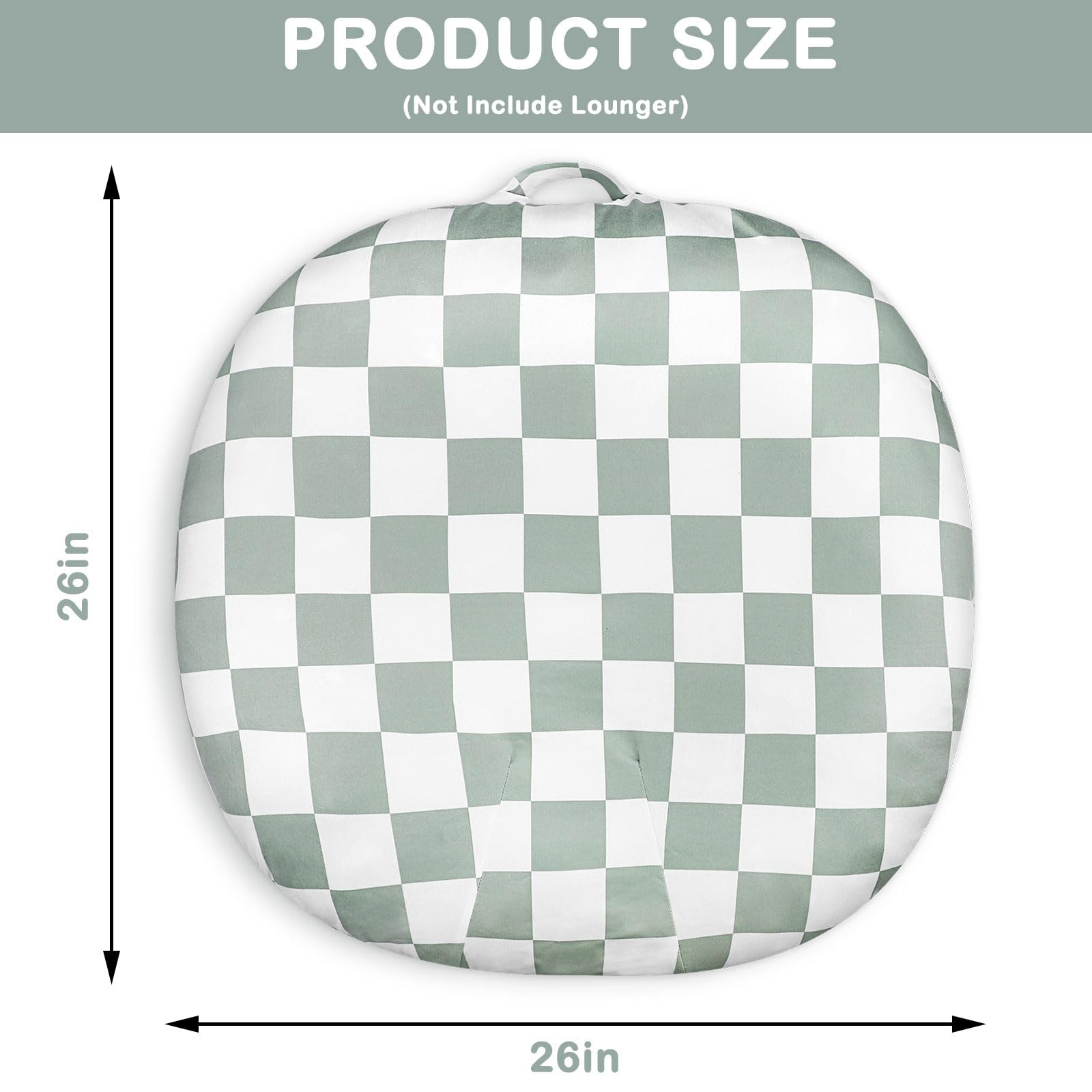 DILIMI newborn lounger cover with handle for carrying emphasizes portable, mess-free nursery sessions