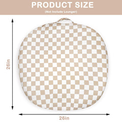 DILIMI light brown checkerboard cover features a carry handle for portability.