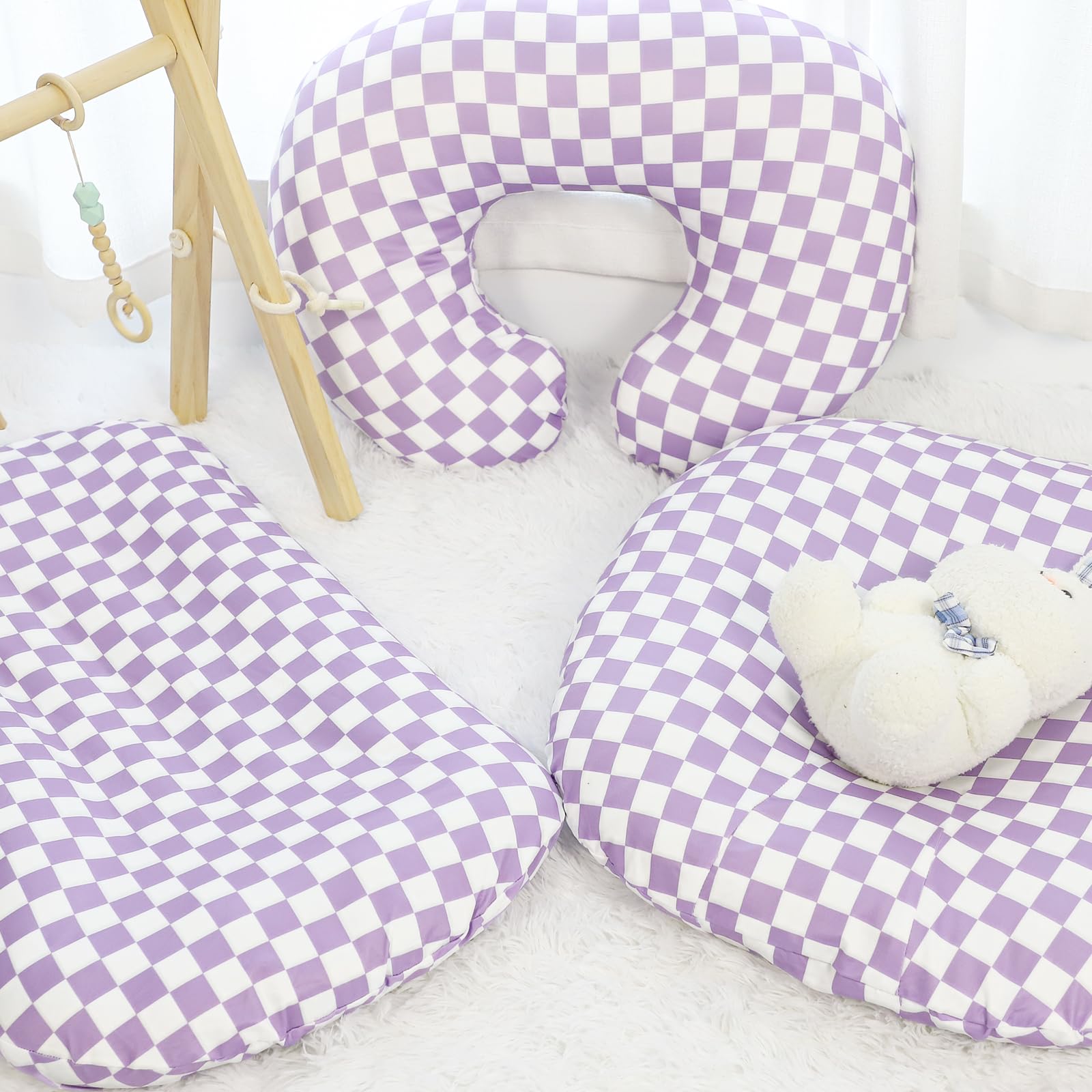 DILIMI nursing pillow cover fits standard pillows for easy swap.