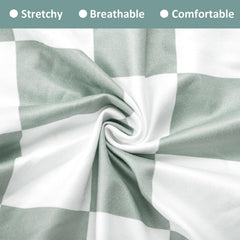 DILIMI nursing pillow cover checkerboard close-up fabric—stretchy material for a snug fit.