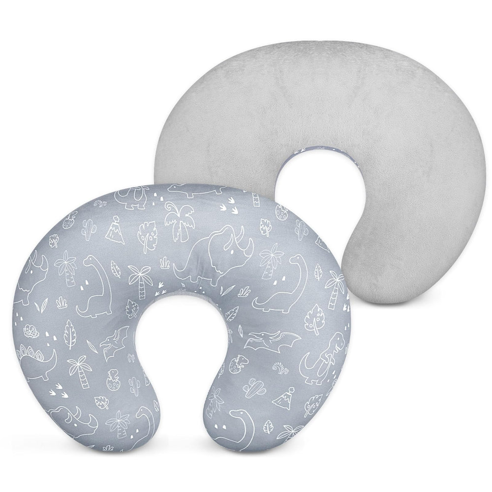 DILIMI nursing pillow cover with dinosaur front pattern for playful feeding moments