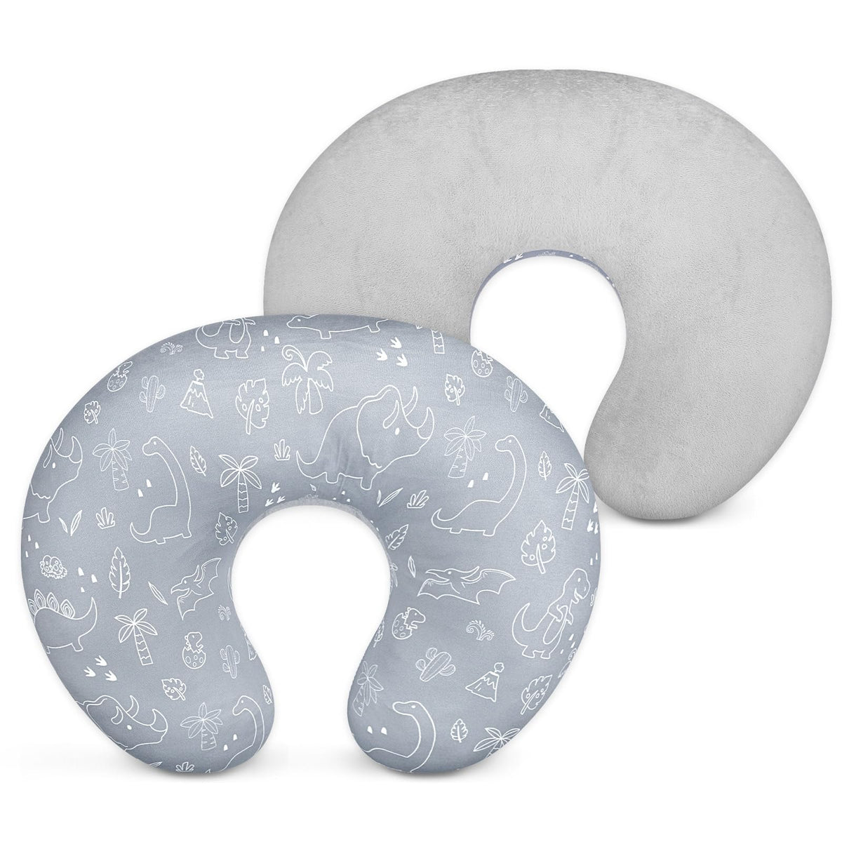 DILIMI nursing pillow cover with dinosaur front pattern for playful feeding moments