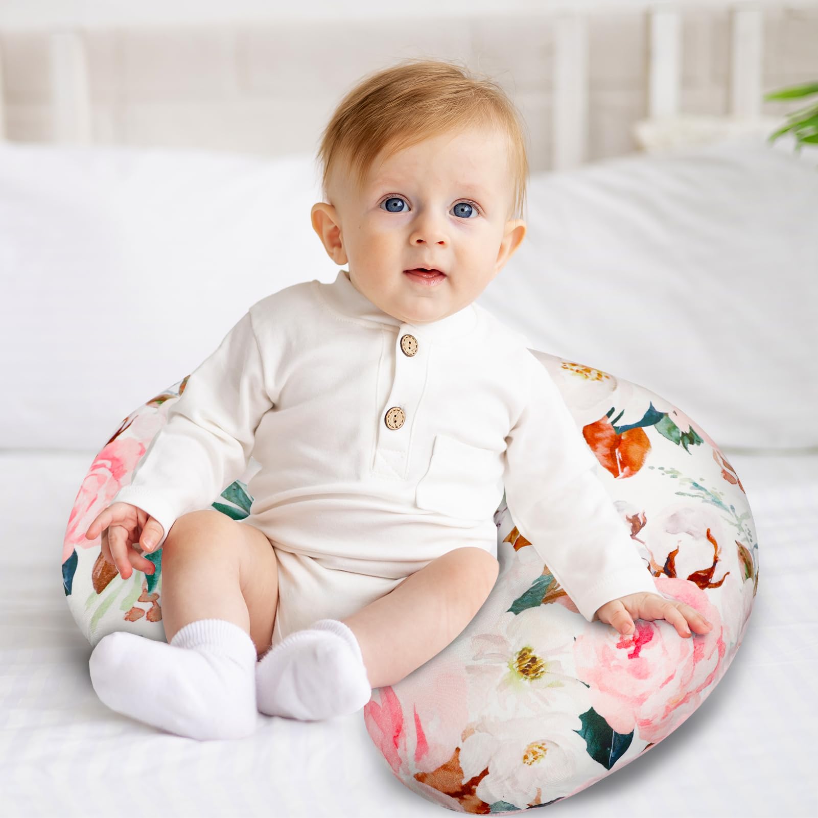 DILIMI floral slipcover with large opening is easy to remove and wash