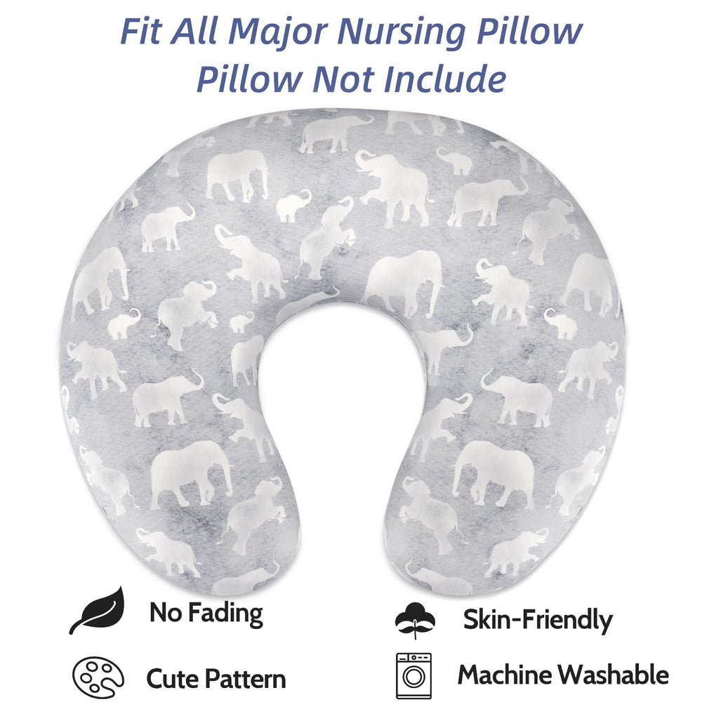 DILIMI nursing pillow cover invisible zipper detail for baby-safe use.