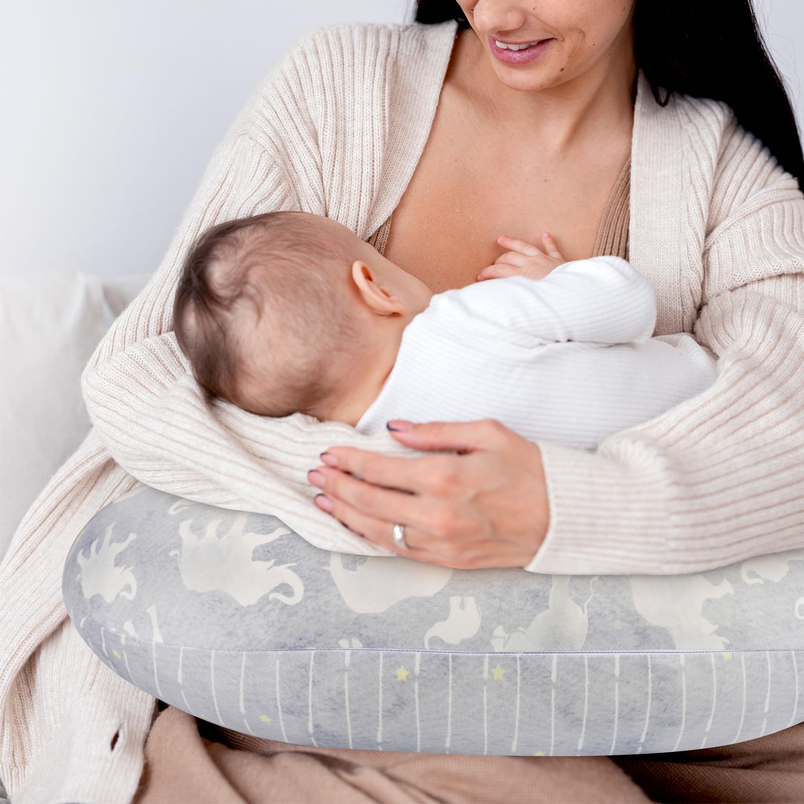DILIMI nursing pillow cover large opening aids easy removal and washing.