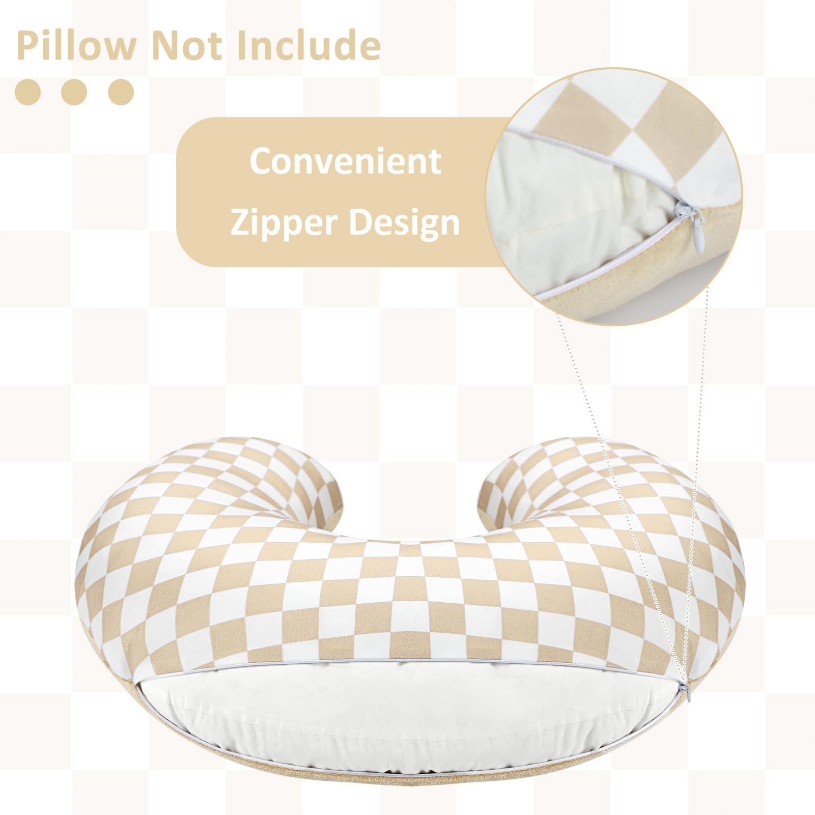 DILIMI reversible nursing pillow cover shows two-material sides for comfort