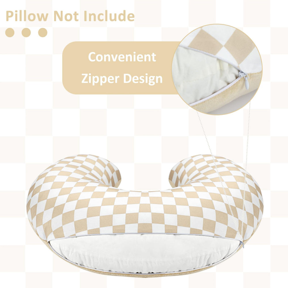 DILIMI reversible nursing pillow cover shows two-material sides for comfort