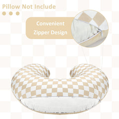 DILIMI reversible nursing pillow cover shows two-material sides for comfort