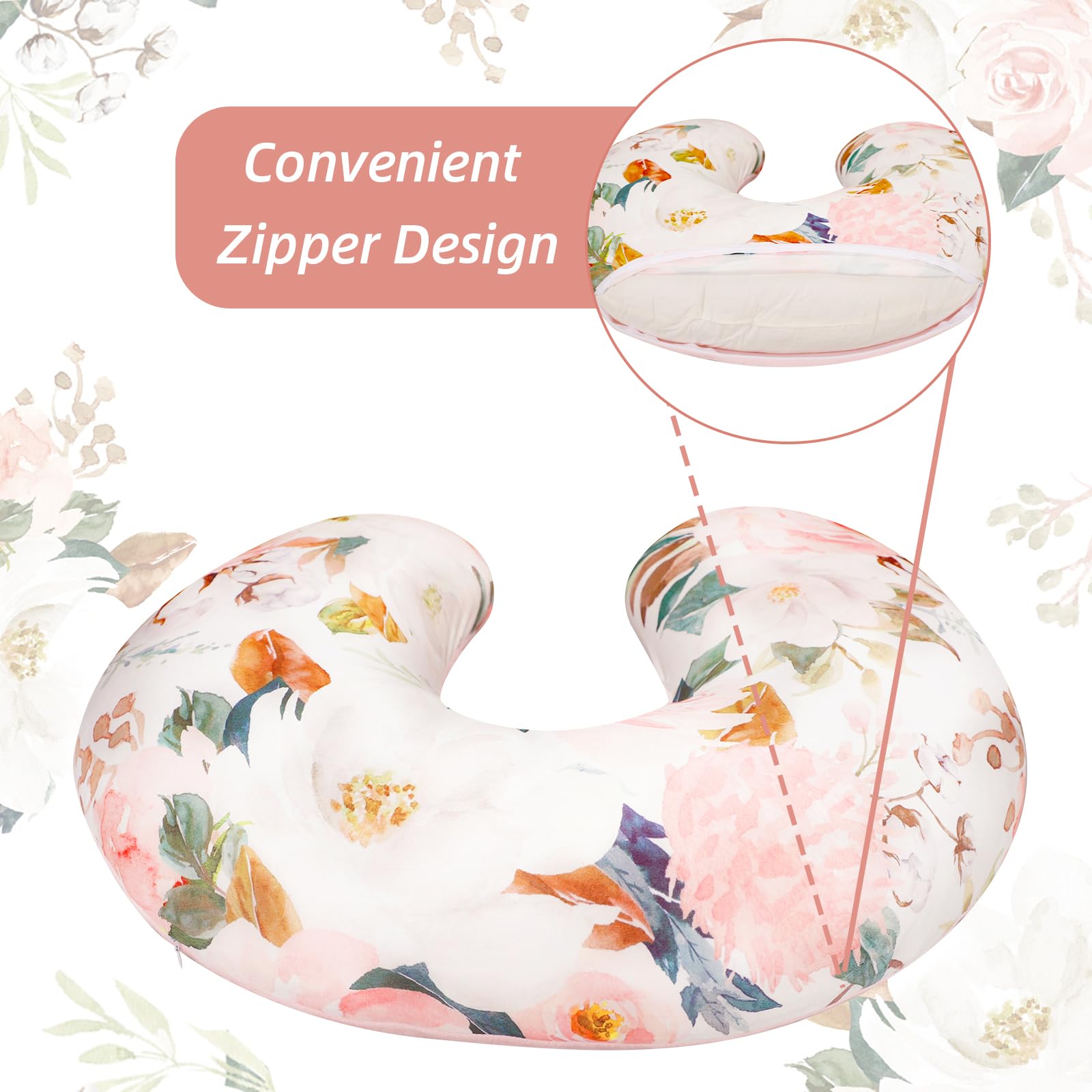 DILIMI nursing pillow cover in soft plush fabric for baby skin comfort