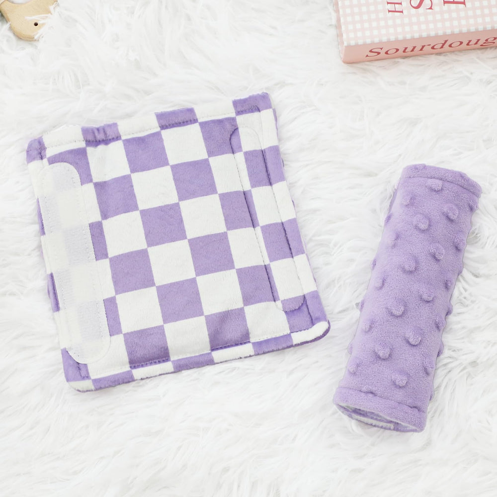 DILIMI purple-checkered pattern adds a playful touch to strollers.