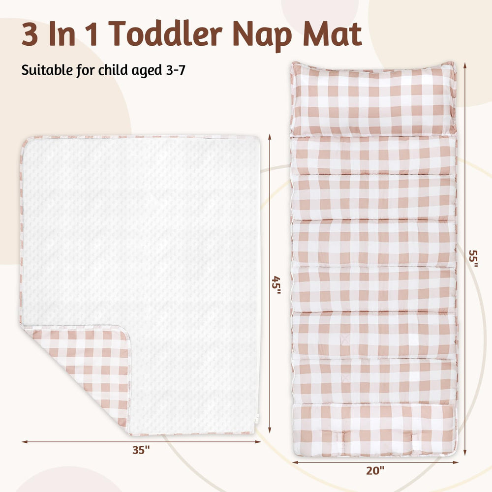 DILIMI nap mat with detachable blanket for easy washing and warmth.