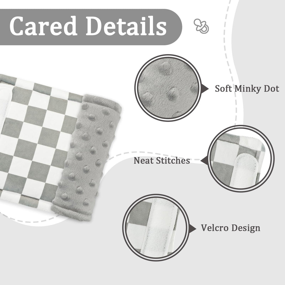 dilimi two-pack belt covers fit strollers, car seats, and pushchairs