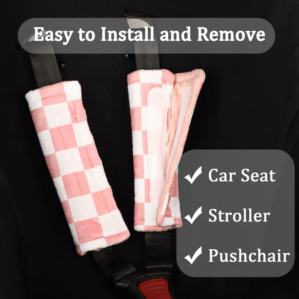 DILIMI Velcro strap cover enables quick install on car seats and strollers.