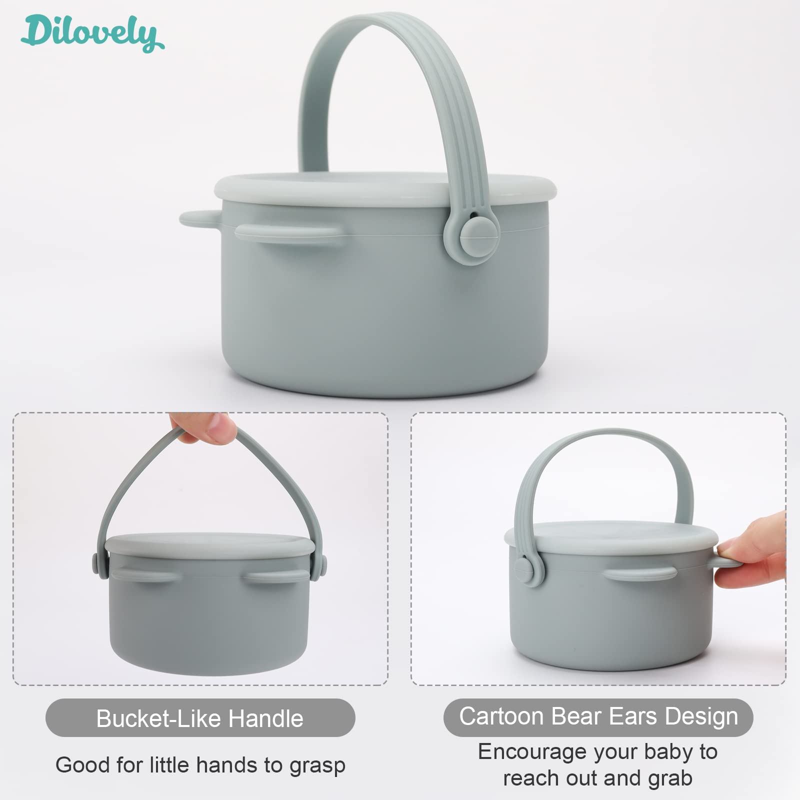 Dilovely dust-proof lid snack-catcher keeps snacks clean and debris-free on the go.