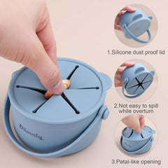 Dilovely bucket-like handle offers secure grip and portability.