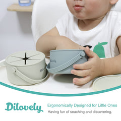 Dilovely snack cups dishwasher-safe for quick cleaning after meals.