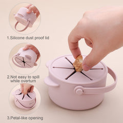 Dilovely lilac bucket-handle design offers easy grip for toddlers
