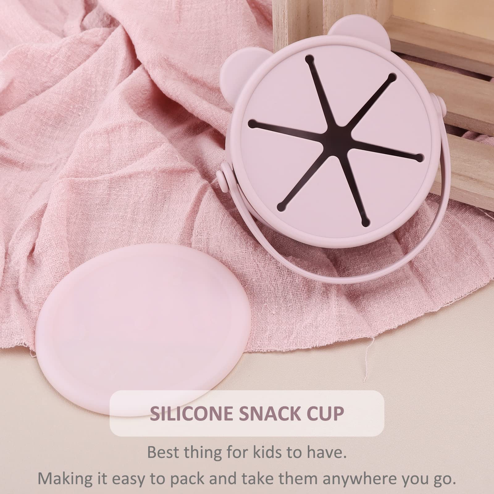 Dilovely lilac dishwasher-safe snack cups simplify cleaning after meals