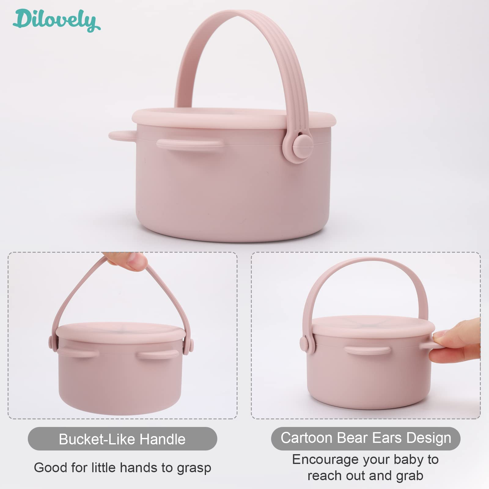 Dilovely lilac dust-proof lid protects snacks on outings