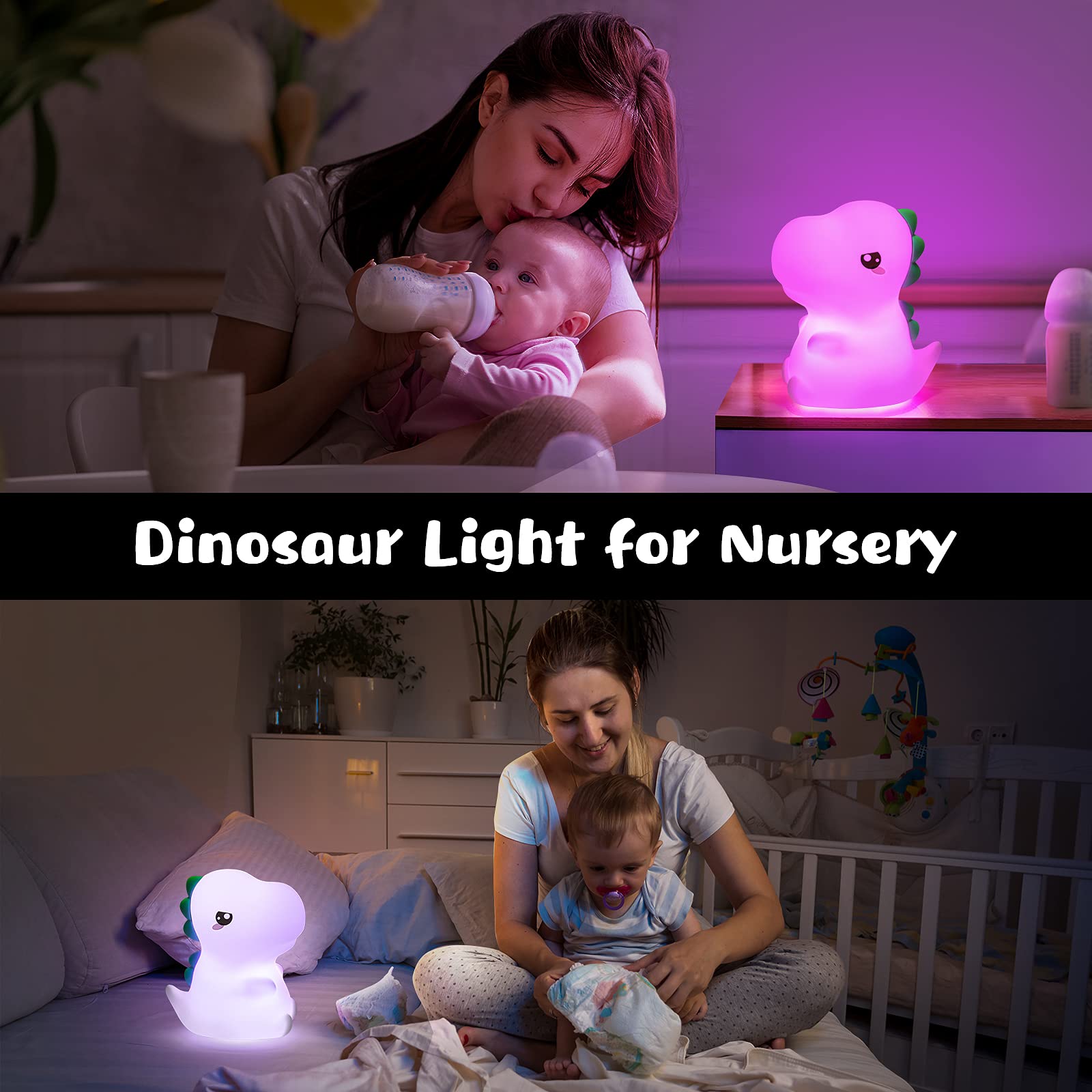 Dimanito Dinosaur night light-packaged shows premium bedside gift-ready packaging.
