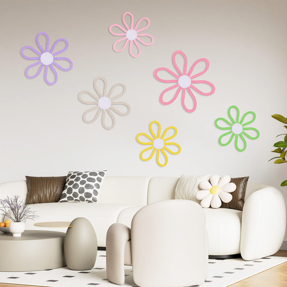 Dimeho daisy woven wall art set enriches home ambiance