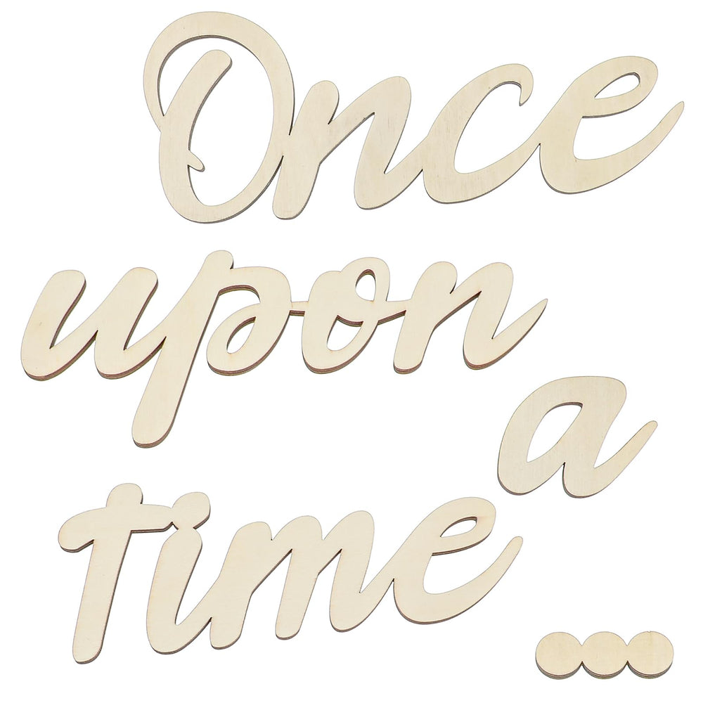 Dimeho Once Upon a Time wooden sign wall art adds warm ambiance to bedrooms