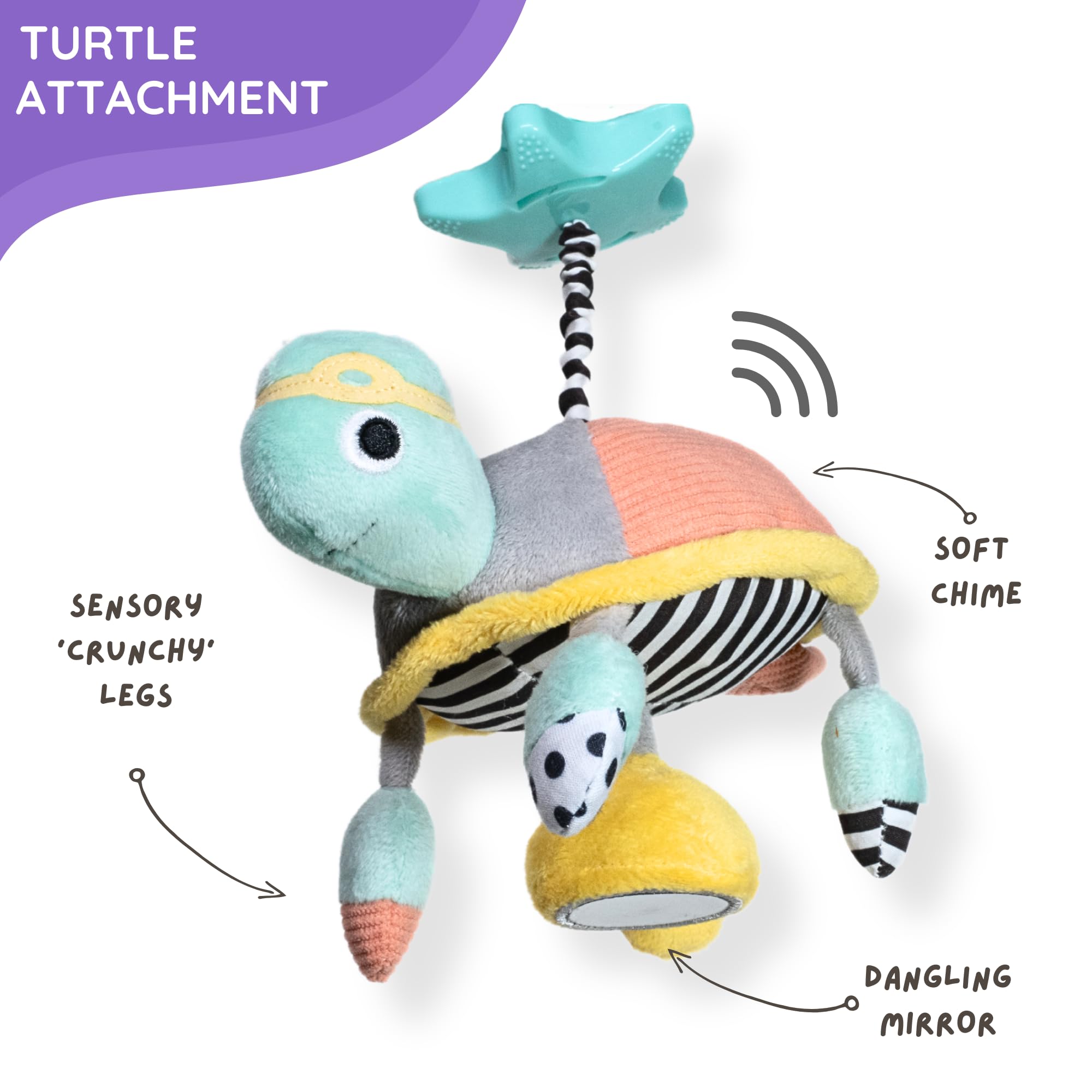 Dingle Dangle Deluxe Gift Set diaper-changing scene provides hands-free assistance.