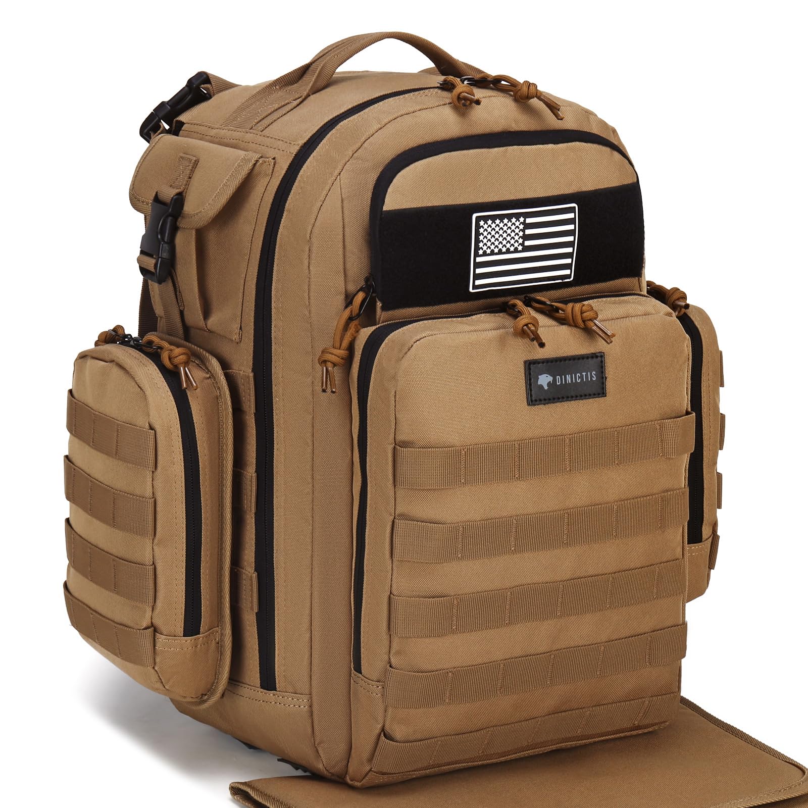 Dinictis dad diaper bag large capacity interior for organized essentials.