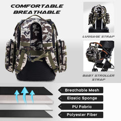 Dinictis Dad Diaper Bag waterproof nylon protects essentials outdoors.