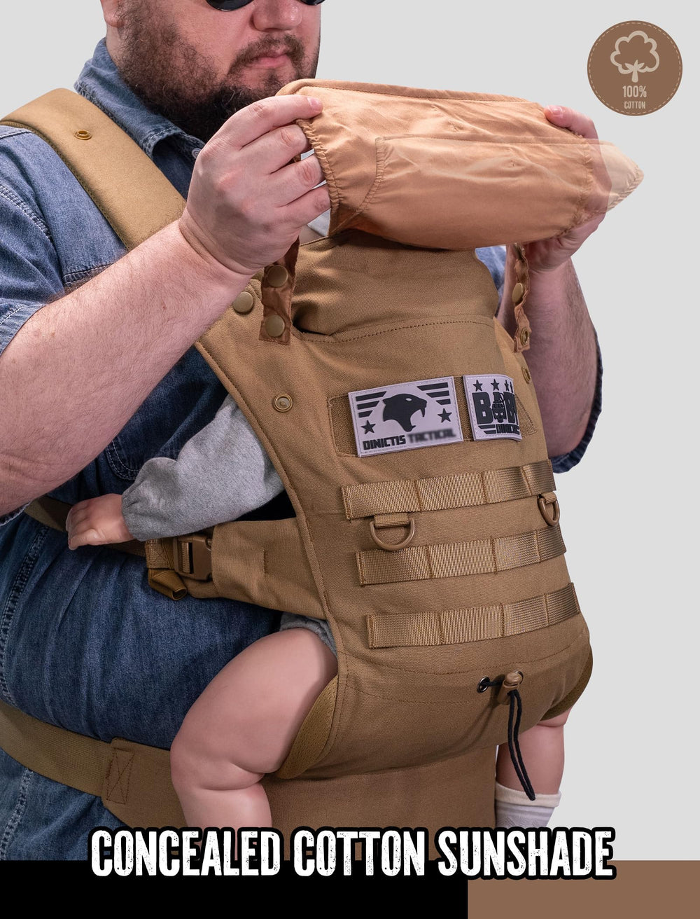 DINICTIS TACTICAL adjustable straps fit a wide range of body sizes.