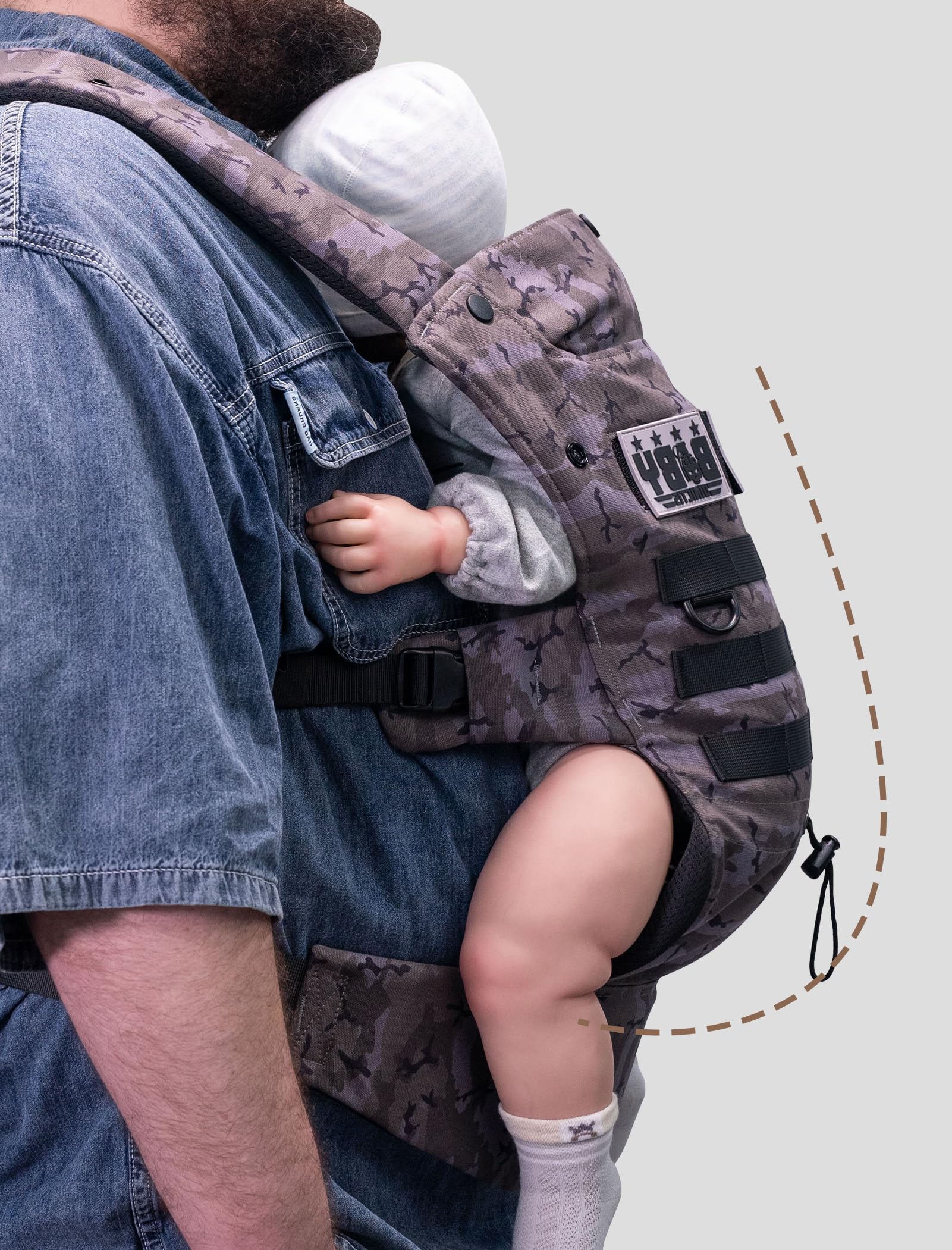 Dinictis Tactical back view reveals balanced weight distribution for comfort